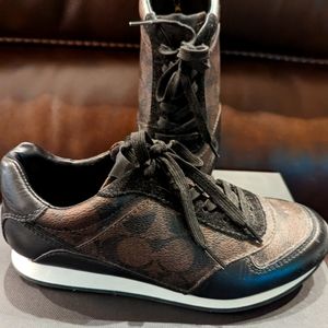 COACH Rebecca Sneakers Brown Mahogany and Black Size 5